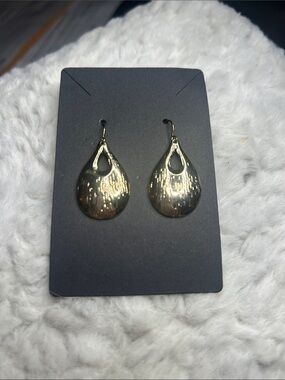 Gold Teardrop Dangle Earrings - Women Accessories